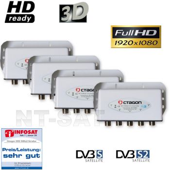 4x Octagon DiSEqC Schalter 4/1 Umschalter Switch HDTV 3D
