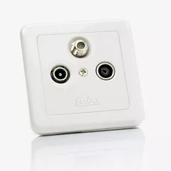 Sat Dose FUBA Dose GAD 300 HQ Sat TV Radio Antennen 3 Loch 3 fach Unterputz weiss HD TV