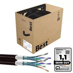 100m CAT 8 Duplex Outdoor Netzwerkkabel Verlegekabel Halogenfrei Installationskabel 40 Gbit/s CAT8 Verkabelung Netzwerk Datenkabel CAT8.1 LAN