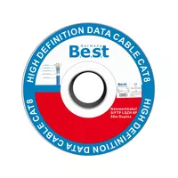 50m B.e.s.t Germany CAT 8 Duplex Netzwerkkabel Verlegekabel 40 Gbit/s CAT8 Datenkabel CAT8.1 LAN