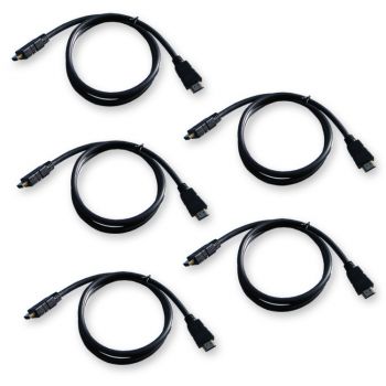 5 x 1m HDMI Kabel 3D Highend Ethernet FULL HDTV HD TV für Receiver / Konsole