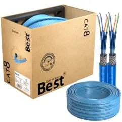 100m Germany B.e.s.t. CAT 8 Duplex Netzwerkkabel Verlegekabel 40 Gbit/s CAT8 Datenkabel CAT8.1 LAN