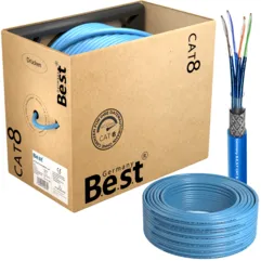 200m CAT 8 Netzwerkkabel Verlege Kabel 40 Gbit/s CAT8 Verkabelung Netzwerk Datenkabel CAT8.1 LAN Germany B.e.s.t
