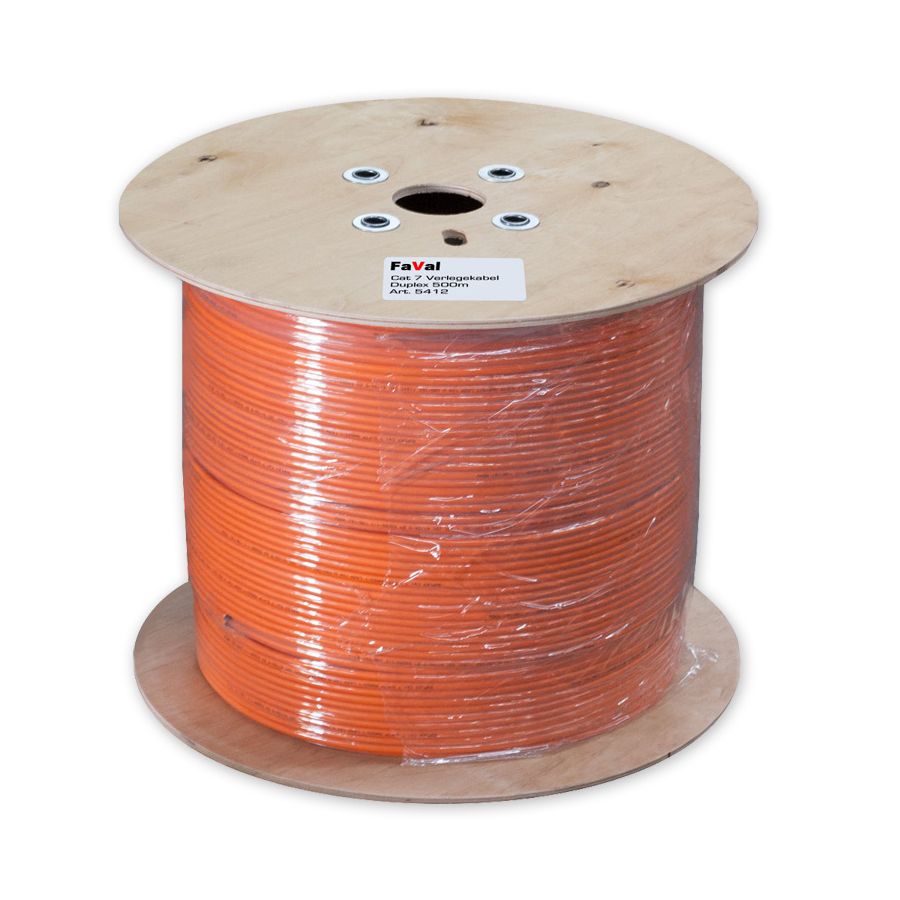 500 m CAT.7 Verlegekabel Duplex Netzwerkkabel Kupfer LAN 1000Mhz S/FTP6 5 Kat.7