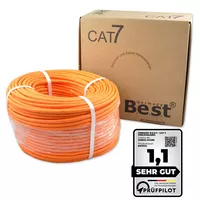 100 m Germany B.e.s.t. CAT.7 Verlegekabel Gigabit Netzwerkkabel KUPFER Lan 1000Mhz S/FTP