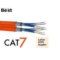 50 m CAT.7 Verlegekabel Twin Netzwerkkabel Kupfer LAN 1000Mhz S/FTP6 5 Kat.7