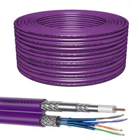 50m Cat7 + RG59 Hybridkabel – 10 Gbit/s LAN & Koaxialkabel mit 4-fach Abschirmung
