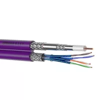 50m Cat7 + RG59 Hybridkabel – 10 Gbit/s LAN & Koaxialkabel mit 4-fach Abschirmung
