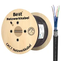 Cat 7 Verlegekabel Erdkabel Netzwerkkabel Datenkabel Schwarz Outdoor UV Außen 500m