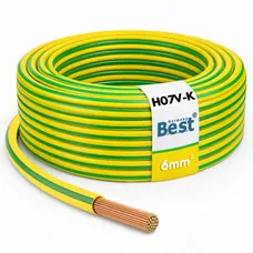 Erdungskabel 6mm² grün-gelb flexibel – PVC Aderleitung H07V-K für PV Anlagen