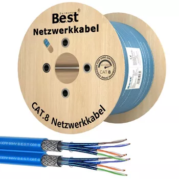 250m Cat.8 Duplex Netzwerkkabel Verlegekabel 40 Gbit/s