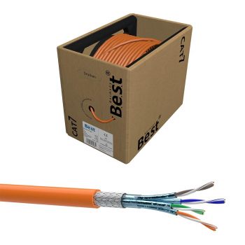 200m Germany B.e.s.t CAT.7 Simplex Verlegekabel Gigabit Netzwerkkabel KUPFER Lan 1000Mhz S/FTP KAT 7