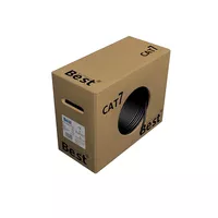 100m Germany B.e.s.t CAT.7 Simplex Verlegekabel Gigabit Netzwerkkabel KUPFER Lan 1000Mhz S/FTP Schwarz