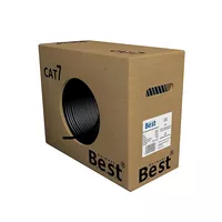 100m Germany B.e.s.t CAT.7 Simplex Verlegekabel Gigabit Netzwerkkabel KUPFER Lan 1000Mhz S/FTP Schwarz