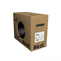 50m Germany B.e.s.t CAT.7 Simplex Verlegekabel Gigabit Netzwerkkabel KUPFER Lan 1000Mhz S/FTP Schwarz