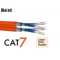 250m Germany B.e.s.t CAT 7 Verlegekabel Duplex Best Gigabit Netzwerkkabel Kupfer LAN 1000Mhz S/FTP Kat 7