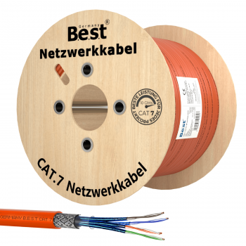 500 m CAT.7 Verlegekabel Gigabit Netzwerkkabel Kupfer LAN 1000Mhz S/FTP6 5 Kat.7