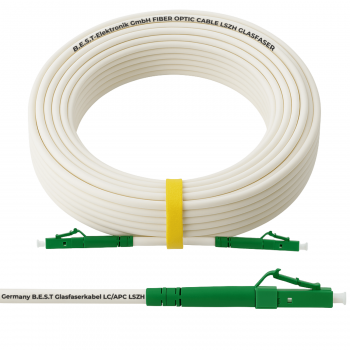 Glasfaserkabel LC/APC Simplex LWL Patchkabel LSZH 0,5–100m – Lichtwellenleiter