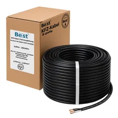 Autokabel KFZ Kabel 3x0,75 mm² Flachkabel Fahrzeugleitung vielseite Anwendung 3-Polig