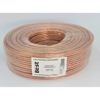 Lautsprecherkabel transparent # Boxenkabel 2x 4mm² # 25m