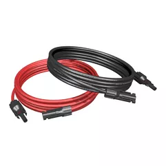 Solarkabel Verlängerungskabel 2x4mm² mit Solarsteckern – Rot & Schwarz