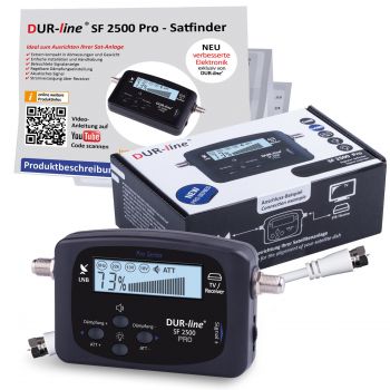 Satfinder SF 2500 Pro HDTV HD Digital SAT Finder Messgerät mit ton F-Kabel