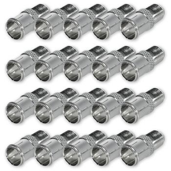 20 x Schnellstecker Prüfstecker F-Quick F-Stecker auf F-Buchse