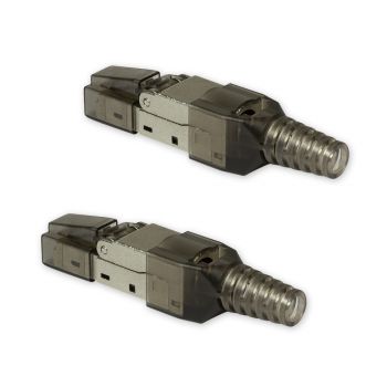 2 x LAN Netzwerk Stecker RJ45 CAT 6A Cat 7 ohne Werkzeug LogiLink®