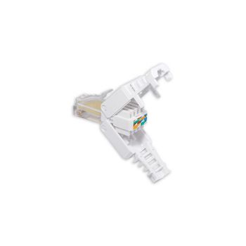 CAT 5 / 6 / 7 RJ45 Stecker zur werkzeuglose Montage mit Knickschutz Tool-less