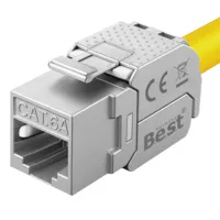 CAT6a Keystone Netzwerkmodul RJ45 – High-Speed Keystone Buchse, werkzeugfreie Montage, 10 Gbit/s, STP geschirmt, vergoldete Kontakte, kompatibel mit AWG 22–26 & Patchpanel/Netzwerkdosen