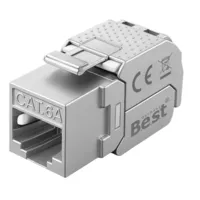 CAT6a Keystone Netzwerkmodul RJ45 – High-Speed Keystone Buchse, werkzeugfreie Montage, 10 Gbit/s, STP geschirmt, vergoldete Kontakte, kompatibel mit AWG 22–26 & Patchpanel/Netzwerkdosen