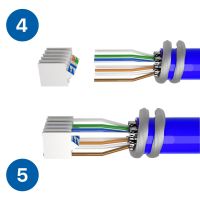 Germany B.e.s.t CAT 8 Netzwerkstecker RJ-45 Gigabit für Patchkabel Verlegekabel LAN