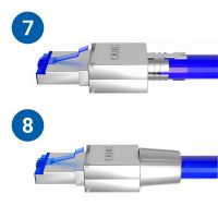 Germany B.e.s.t CAT 8 Netzwerkstecker RJ-45 Gigabit für Patchkabel Verlegekabel LAN