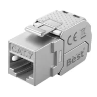 CAT 7 Keystone Netzwerkmodul RJ45 – High-Speed Keystone Buchse, werkzeugfreie Montage, 10 Gbit/s, STP geschirmt, vergoldete Kontakte, kompatibel mit AWG 22–26 & Patchpanel/Netzwerkdosen