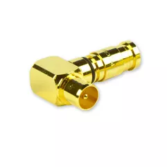 PremiumX Antennenstecker Kompressionsstecker Xcon TV-GM1-90 (Stecker) 90° Vergoldet TV-Kompressionsstecker 7 bis 7,5mm für SAT Kabel Koaxialkabel 120db 130db 135db