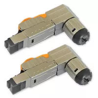 2x Netzwerk-winkelstecker-Stecker RJ45 CAT6A CAT7 ohne Werkzeug BEST-Germany