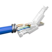 RJ45 CAT7 Stecker werkzeuglos Netzwerkverbinder LAN Kabel CAT5/6/7 4–20