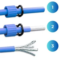 RJ45 Stecker CAT 8 – werkzeuglose Netzwerkstecker für Ethernet, Verlegekabel & Netzwerkkabel | Gigabit fähig, STP geschirmt, 40 Gbit/s, vergoldete Kontakte