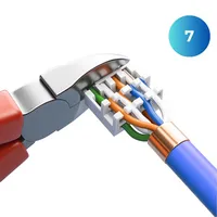 RJ45 Stecker CAT 8 – werkzeuglose Netzwerkstecker für Ethernet, Verlegekabel & Netzwerkkabel | Gigabit fähig, STP geschirmt, 40 Gbit/s, vergoldete Kontakte