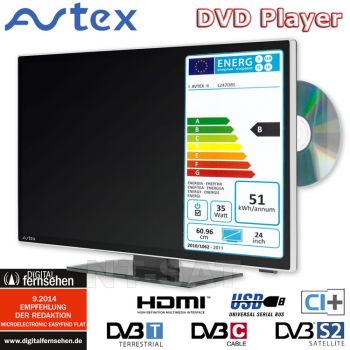TFT-LED-Flachfernseh-DVD-Kombination Avtex L247 DRS CI+ 24 Zoll LED