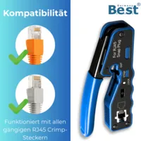 3 in 1 Crimpzange RJ45 Abisolieren Schneiden Crimpen CAT5-CAT7