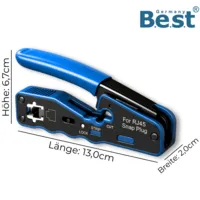 3 in 1 Crimpzange RJ45 Abisolieren Schneiden Crimpen CAT5-CAT7