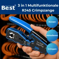 3 in 1 Crimpzange RJ45 Abisolieren Schneiden Crimpen CAT5-CAT7