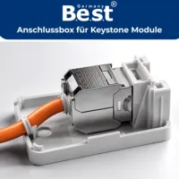 CAT 8.1 Netzwerkdose Aufputz 4-Port mit Keystone Modulen geschirmt