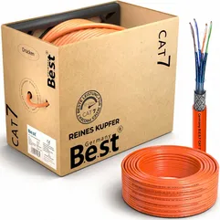 200 m CAT.7 Verlegekabel BEST Gigabit Netzwerkkabel KUPFER Lan 1000Mhz S/FTP