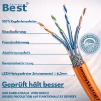 200 m CAT.7 Verlegekabel BEST Gigabit Netzwerkkabel KUPFER Lan 1000Mhz S/FTP