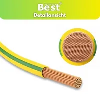 Erdungskabel H07V-K 4mm² grün-gelb Kupferlitze NYAF flexibel 5-100m PV
