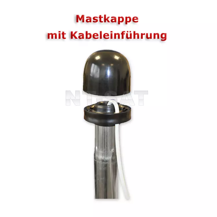 Mastkappe mit Kabeleinführung