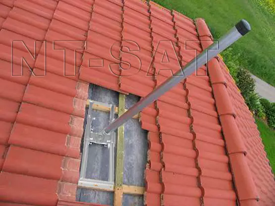 Antennen Dachsparrenhalter 1m Dach Mast Satellitenschüssel Bleiziegel Mastkappe 