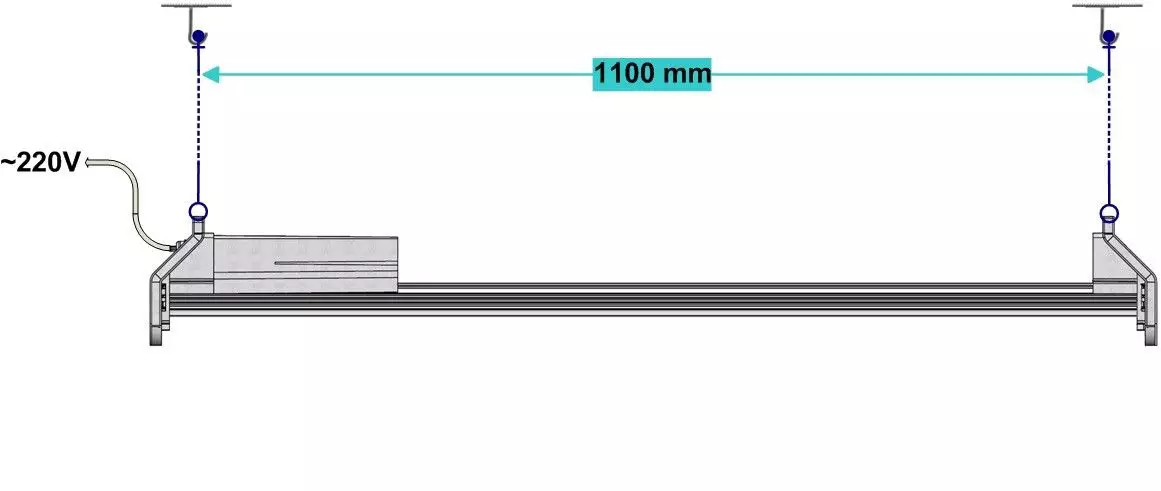 AGR100 LED Pflanzenlampe Gewächshaus Grow Growlight